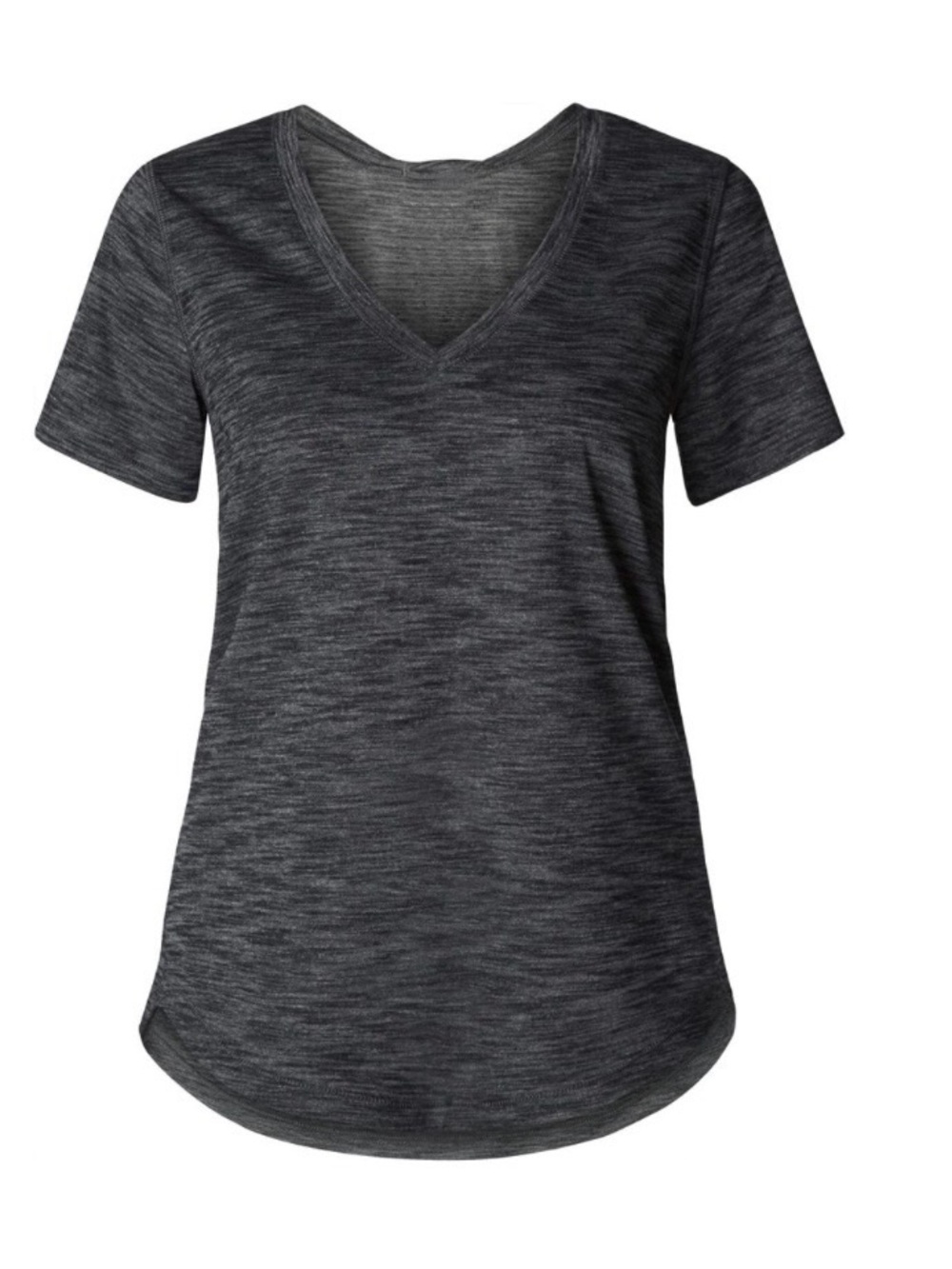 Lululemon V-Neck Short Sleeve Tee - Charcoal